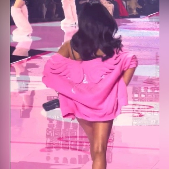 VS PINK LIMITED EDITION IVY FLEECE FULL ZIP HOODIE SLEIGH QUEEN BLING NWT HTF M - Picture 6 of 6